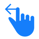 One, Left, swipe, Finger DodgerBlue icon