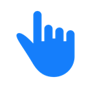 One, Finger DodgerBlue icon