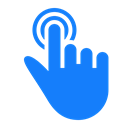 tap, Finger, One, double DodgerBlue icon