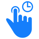 One, tap, Hold, Finger DodgerBlue icon