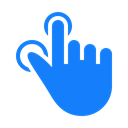 Finger, tap, thumb DodgerBlue icon