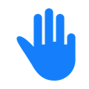 three, fingers DodgerBlue icon