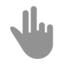 two, fingers LightSlateGray icon