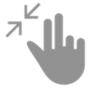 two, In, fingers, Resize LightSlateGray icon