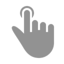 Finger, One, tap LightSlateGray icon