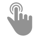tap, Finger, One, double LightSlateGray icon