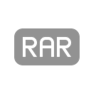 Rar, File Black icon