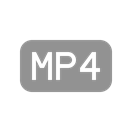 File, Mp4 Black icon