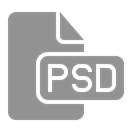 File, document, Psd LightSlateGray icon
