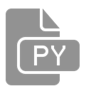 File, Py, document LightSlateGray icon