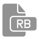 document, rb, File LightSlateGray icon