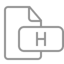 File, H, document Black icon