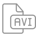 document, File, Avi Black icon