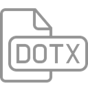 document, dotx, File Black icon