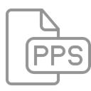 File, Pps, document Black icon