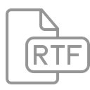 Rtf, File, document Black icon