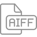 document, Aiff, File Black icon