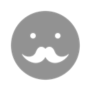 Face, moustache LightSlateGray icon