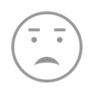 Face, worried Black icon