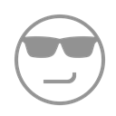 sunglasses, smirking, Face Black icon