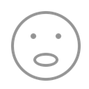 open, Face, mouth Black icon