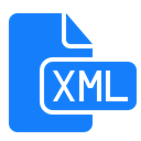 File, document, xml DodgerBlue icon