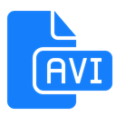 File, Avi, document DodgerBlue icon