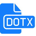 File, document, dotx DodgerBlue icon