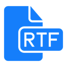 Rtf, document, File DodgerBlue icon