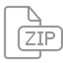 File, Zip, document Black icon