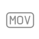 Mov, File Black icon