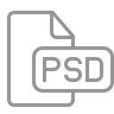 File, Psd, document Black icon