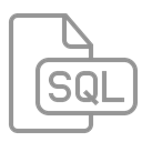 document, File, sql Black icon