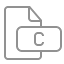 C, File, document Black icon