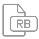 File, rb, document Black icon
