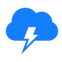 Cloud, lightning DodgerBlue icon