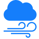 Cloud, wind DodgerBlue icon