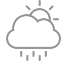 Cloud, sun, Rain Black icon