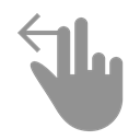 fingers, two, Left, swipe LightSlateGray icon