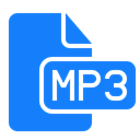 document, File, mp3 DodgerBlue icon