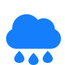 Cloud, Raindrops DodgerBlue icon