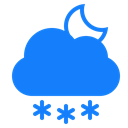 snowflakes, Cloud, Moon DodgerBlue icon