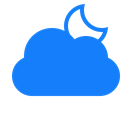 Moon, Cloud DodgerBlue icon