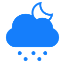 Moon, Snow, Cloud DodgerBlue icon