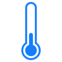 quarter, thermometer Black icon