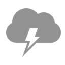 Cloud, lightning LightSlateGray icon