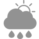 Cloud, Raindrops, sun LightSlateGray icon