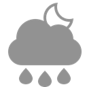 Cloud, Raindrops, Moon LightSlateGray icon
