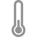 quarter, thermometer Black icon