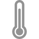 thermometer, Quarters, three Black icon